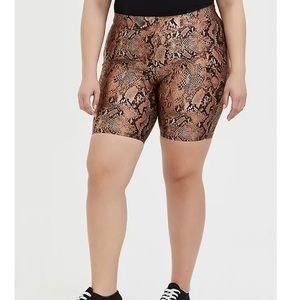 Torrid snake print bike shorts